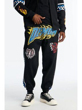 Dodge Demon SRT Jogger Pants Racing Sweatpants Black Men's - NEW